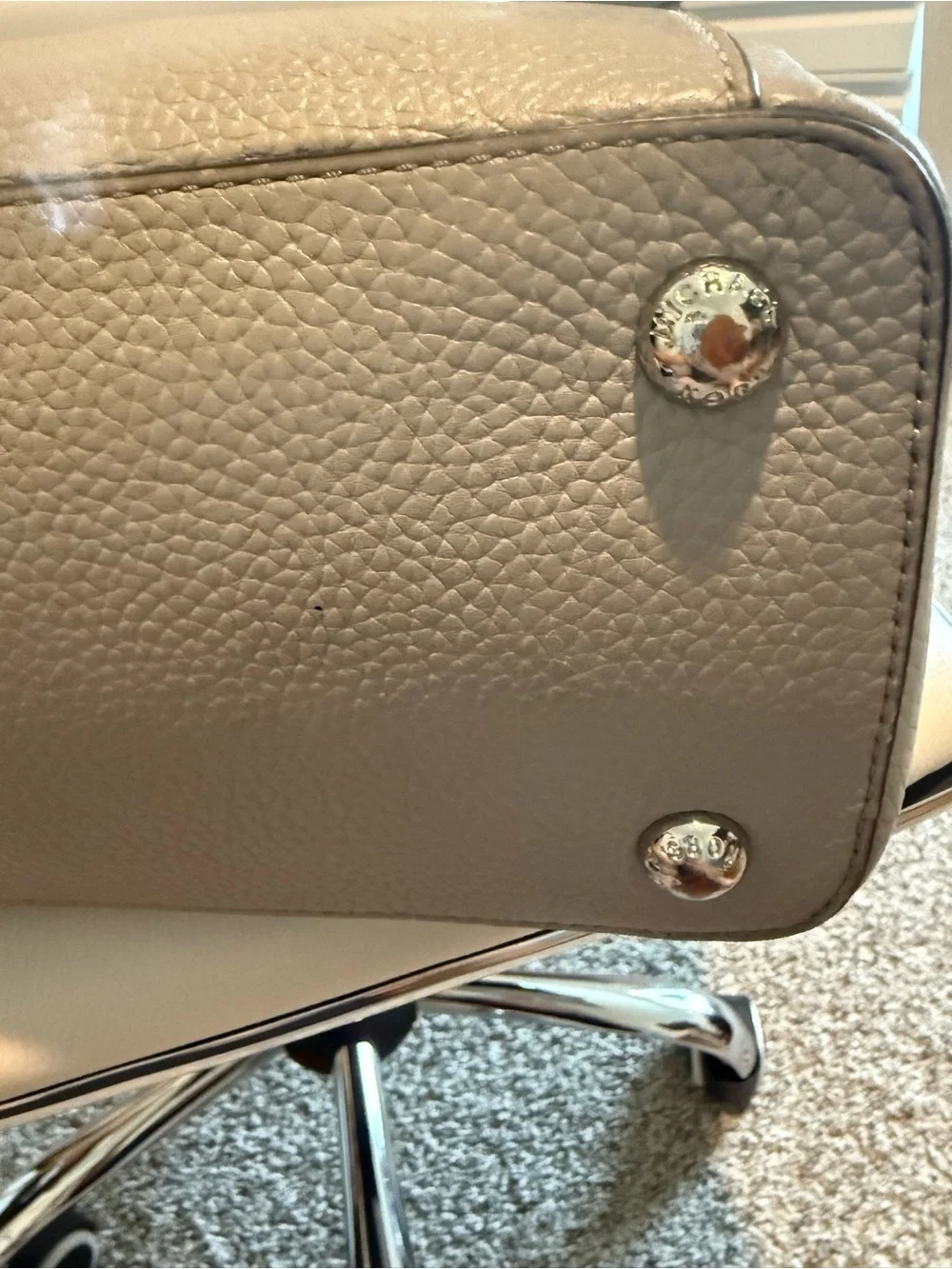 Michael Kors Pebbled Leather Tote in Taupe